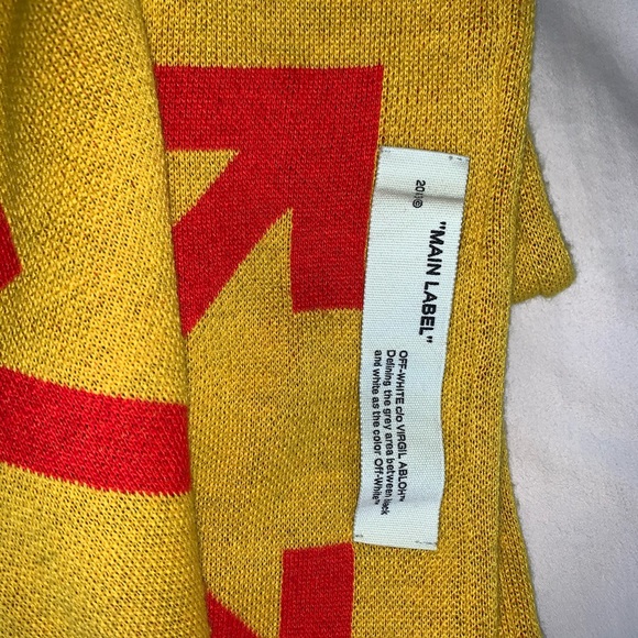 Off white arrow intarsia logo scarf - Picture 7 of 8